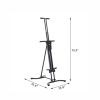 Soozier Vertical Climber Exercise Machine Folding Adjustable Stair Workout with Display Monitor Black