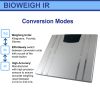 BIOWEIGH-IR BMI BATHROOM SCALE WITH DETACHABLE DISPLAY, 330LBS